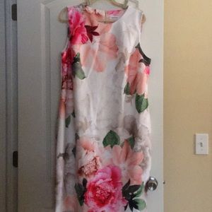 Calvin Klein Floral Pink Sheath Dress